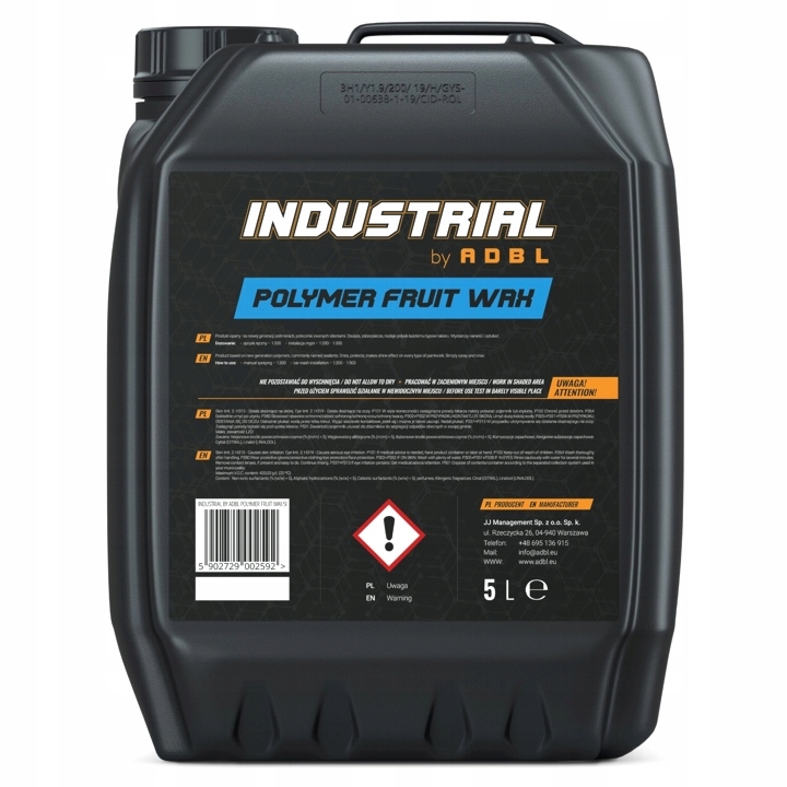 ADBL Ind Polymer Fruit Wax sealant aplikowany na mokro wosk dla myjni 5L