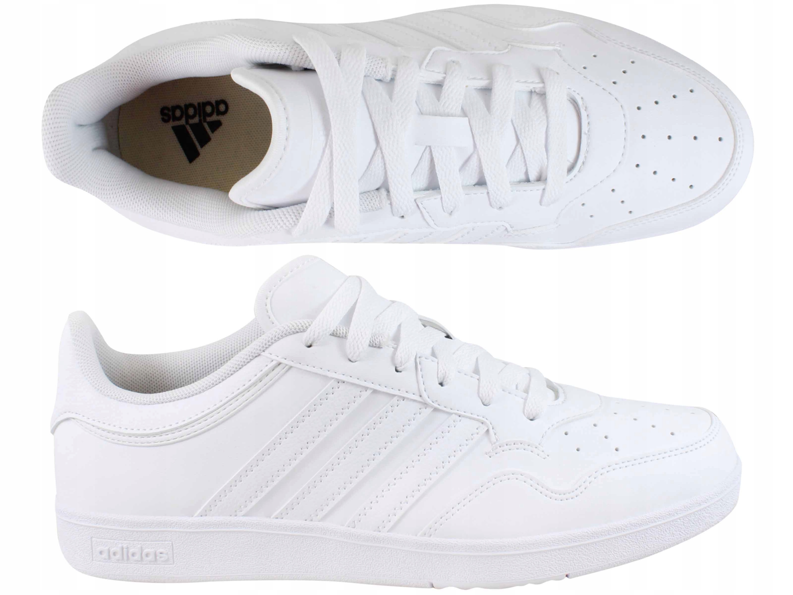 ADIDAS HOOPS JH6141 BUTY MĘSKIE TRAMPKI TENISÓWKI BIAŁE