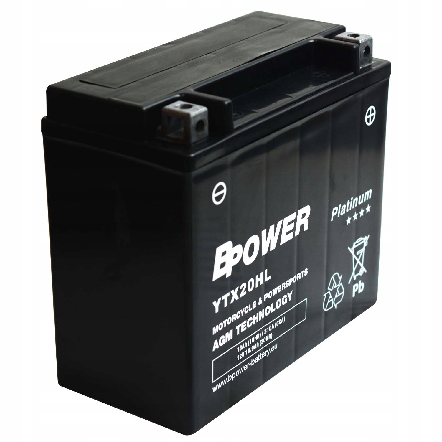 Bpower Platinum AGM YTX20L-BS 12V 18AH 270A ETX20L