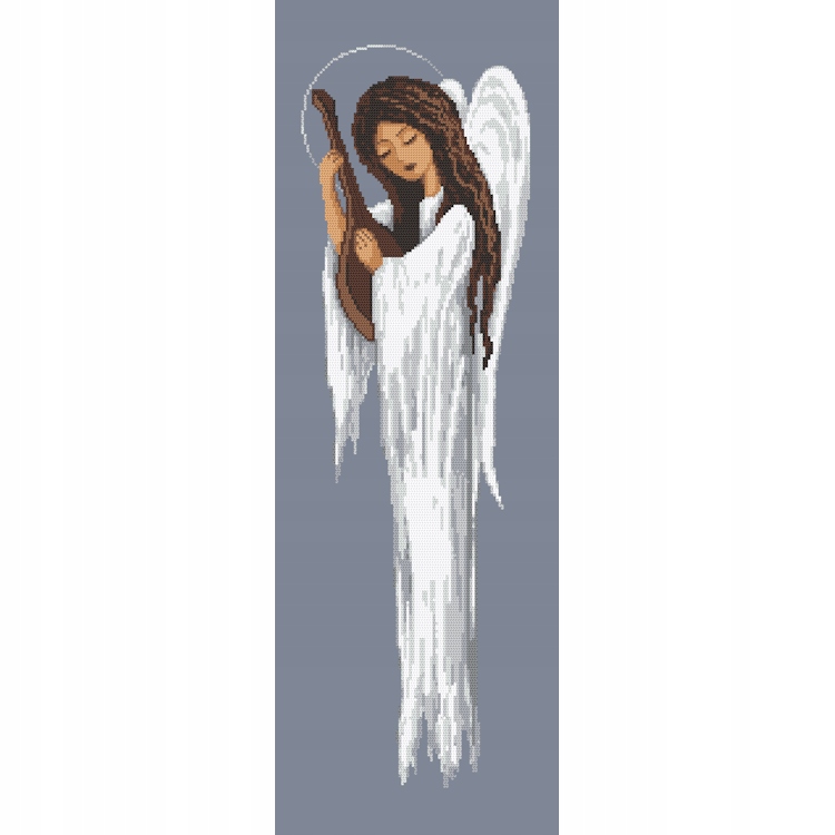 Křížková výšivka Vyšívací sada Anděl s loutnou