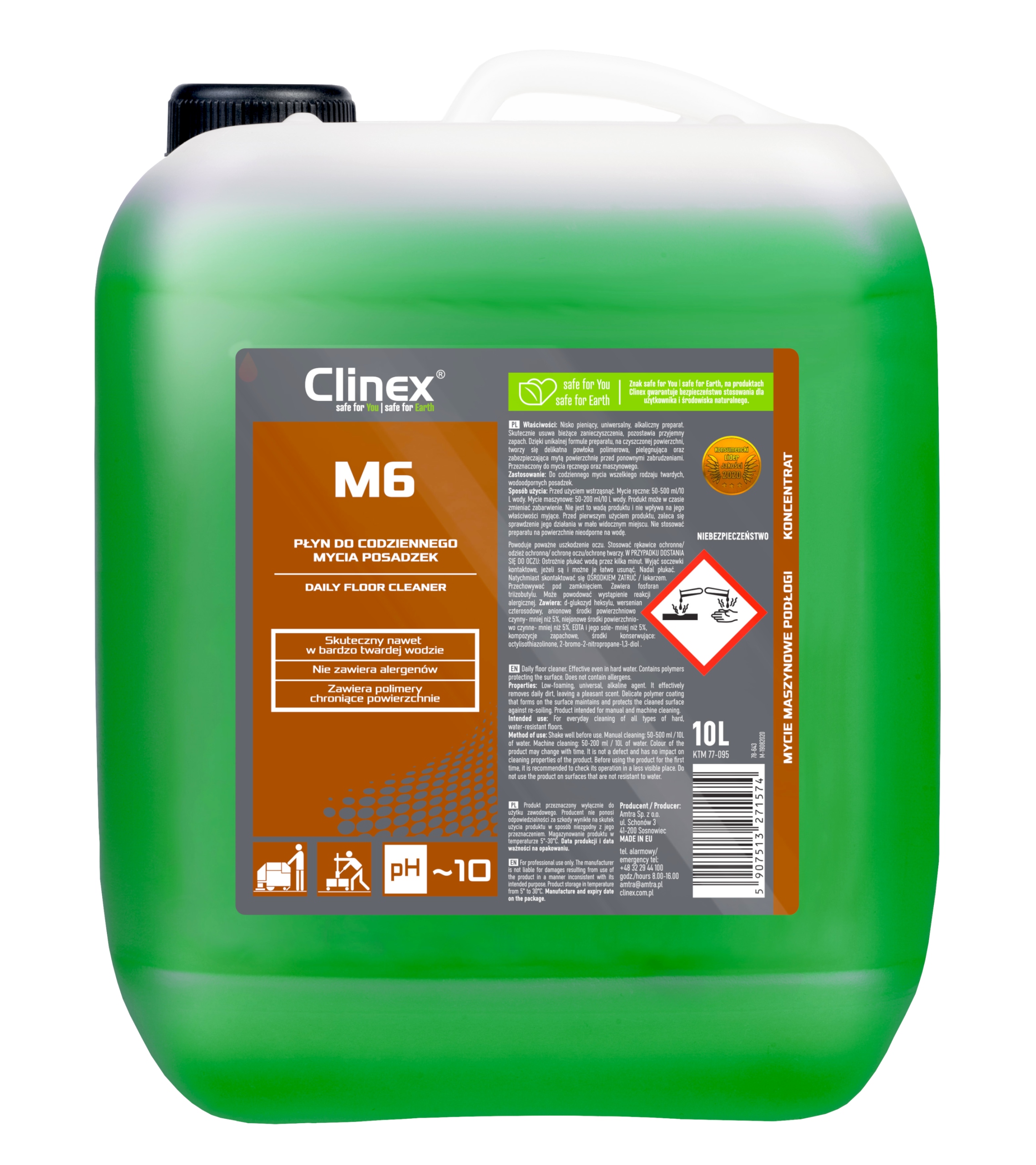 

Clinex M6 Medium mycie posadzek wodoodpornych 10L