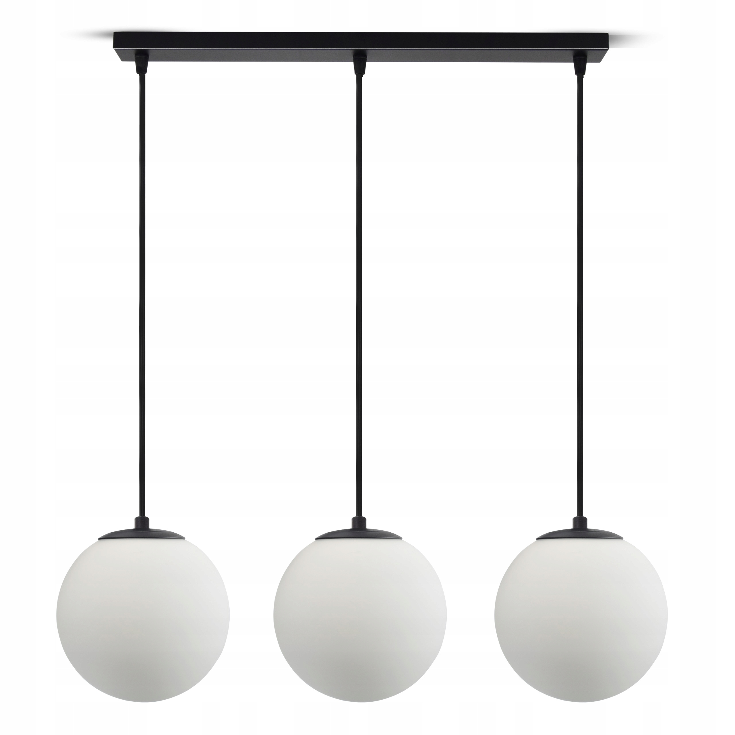 Lampa Sufitowa Wisząca Żyrandol Full Globe Glass 561-BZ3 G9 Białe kule Led