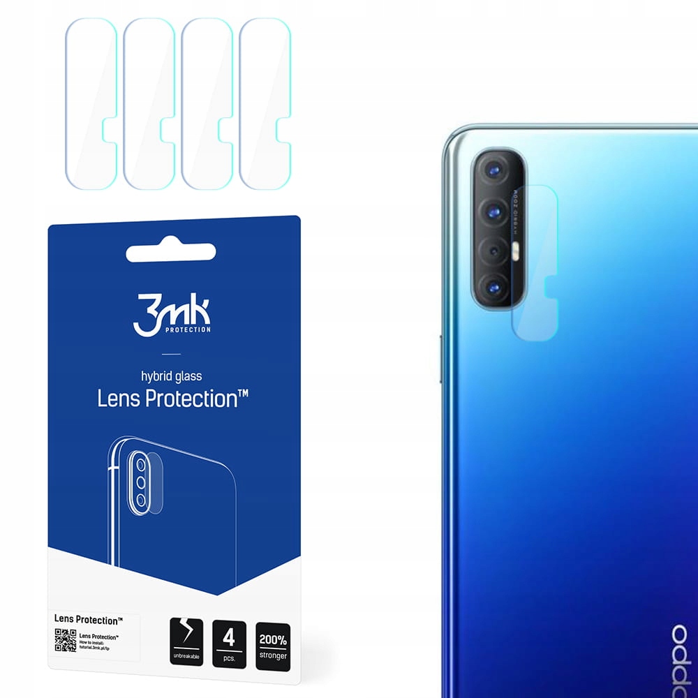 Szkło na aparat 3mk Lens Protection hybrydowe na Oppo Reno 3 Pro