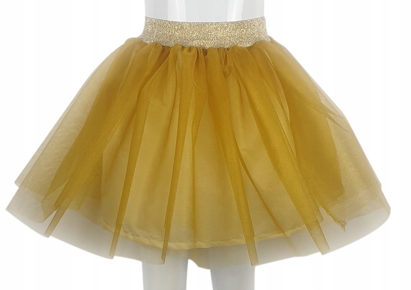 

Spódnica tiulowa złota tutu R.122-146 dł.36cm