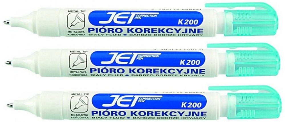 

Korektor W Płynie Jet Z Metalową Końcówką x3 szt
