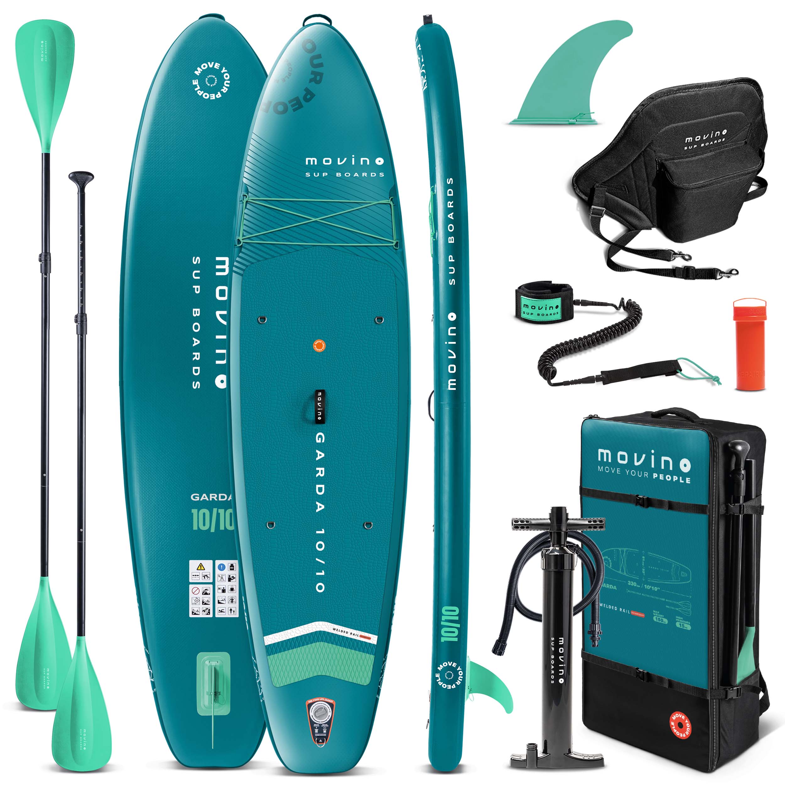 Deska Sup Movino Garda 10'10" Allround Zestaw 2w1 Zgrzewane Krawędzie