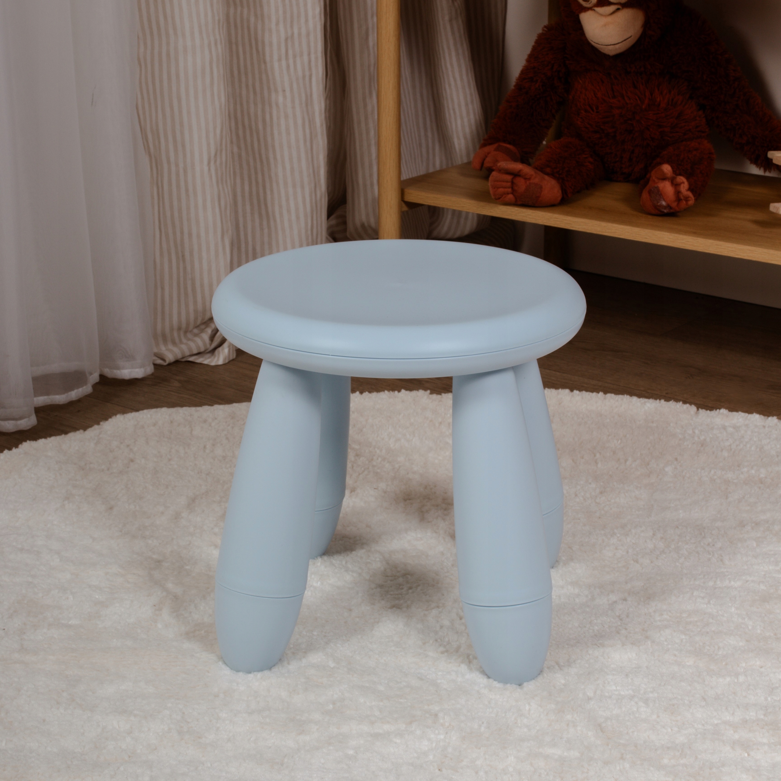 KRZESEŁKO DLA DZIECI KRZESŁO DZIECIĘCE PLASTIKOWE STOŁEK niebieski STABILNY Kod producenta 1108