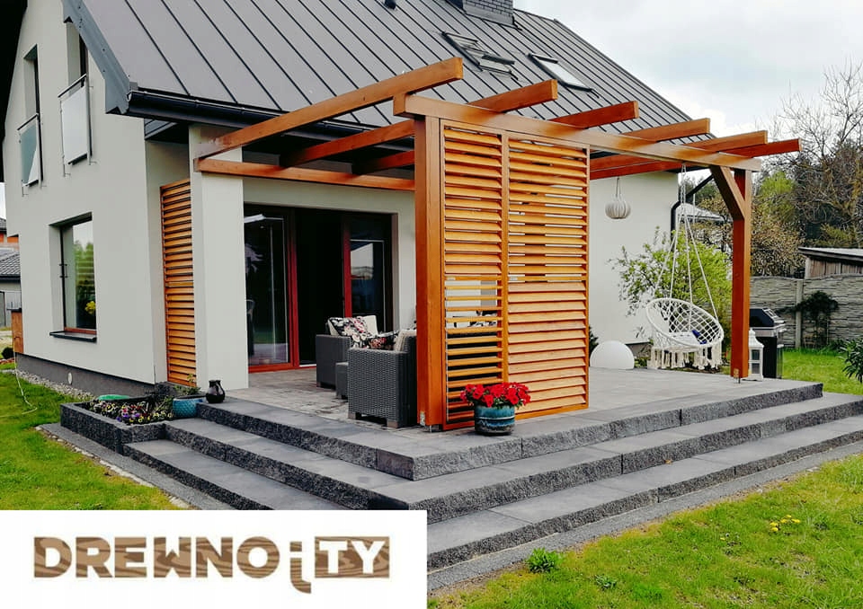 żaluzje regulowane tarasowe drewniane 2 szt 90x250 Długość maksymalna 300 cm