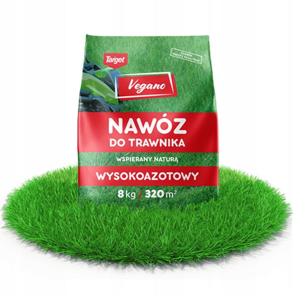 Wysokoazotowy nawóz do trawnika Vegano – wspierany naturą 8 kg