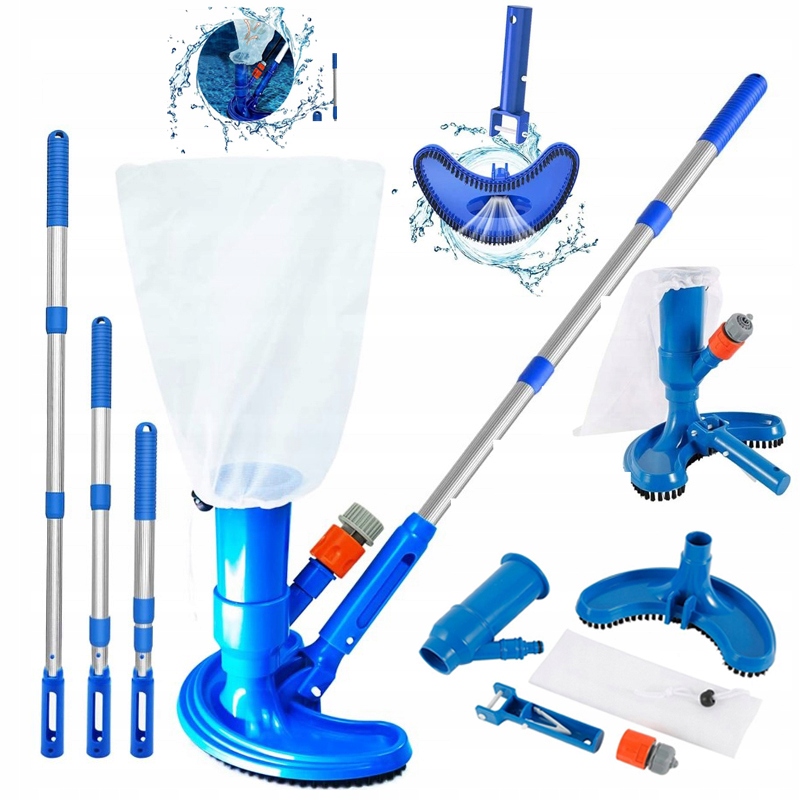 ODKURZACZ DO CZYSZCZENIA DNA BASENU OCZKA WODNEGO SIATKA ZESTAW