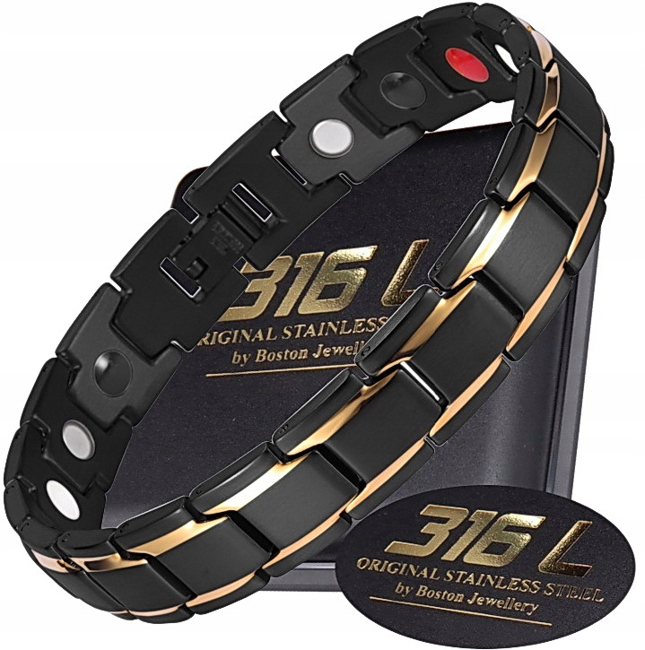 Černý Zdravotní Pánský Náramek Magnetický Náramek Síla Magnetů