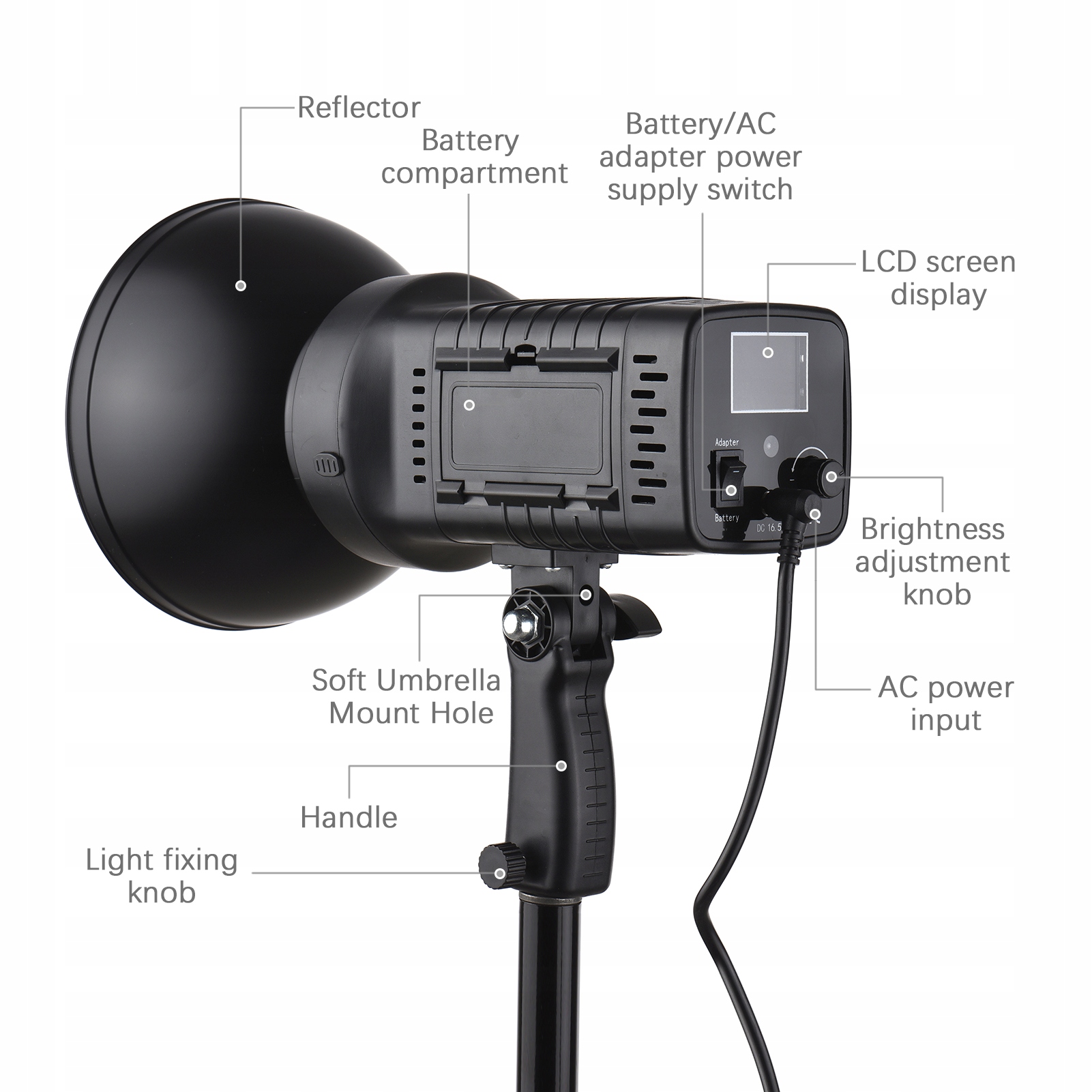 150W COB Studio LED LED LEV Light Fotografia Lekka 5500K Temperatura 5O