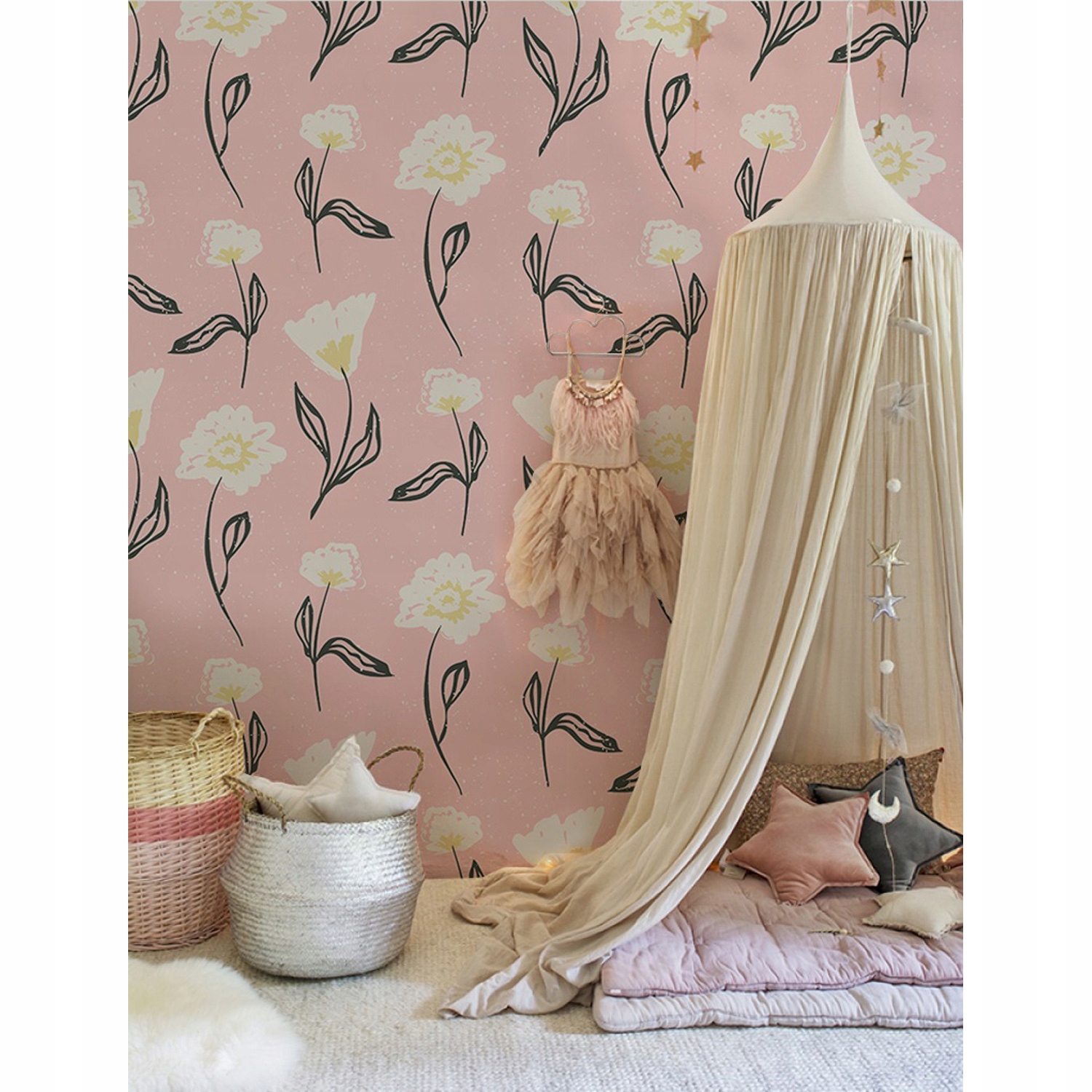 

Fototapeta Kwiaty akwarelowe MagicStick 250x104 cm
