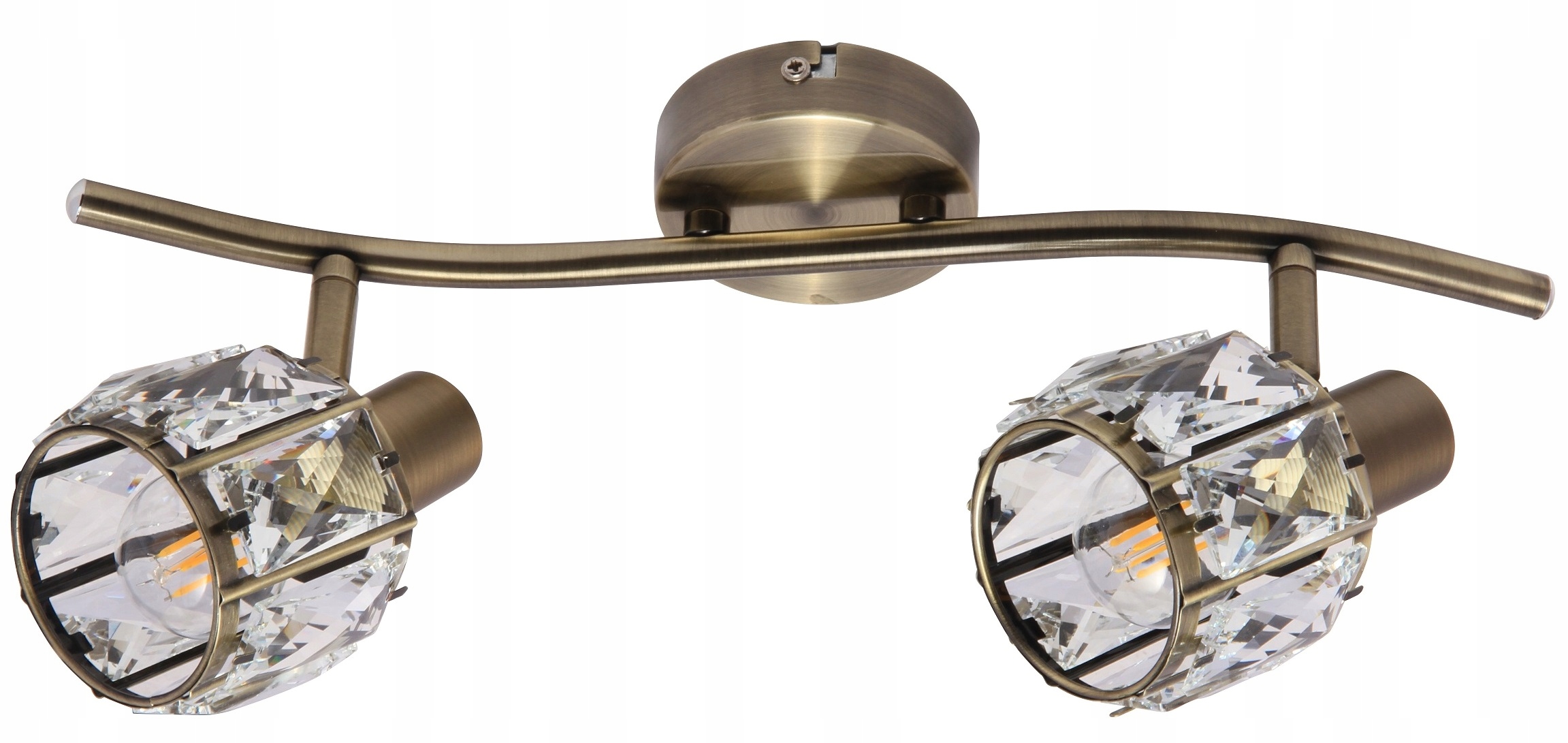 LAMPA SUFITOWA KRYSZTAŁOWA PLAFON ŻYRANDOL PATYNA