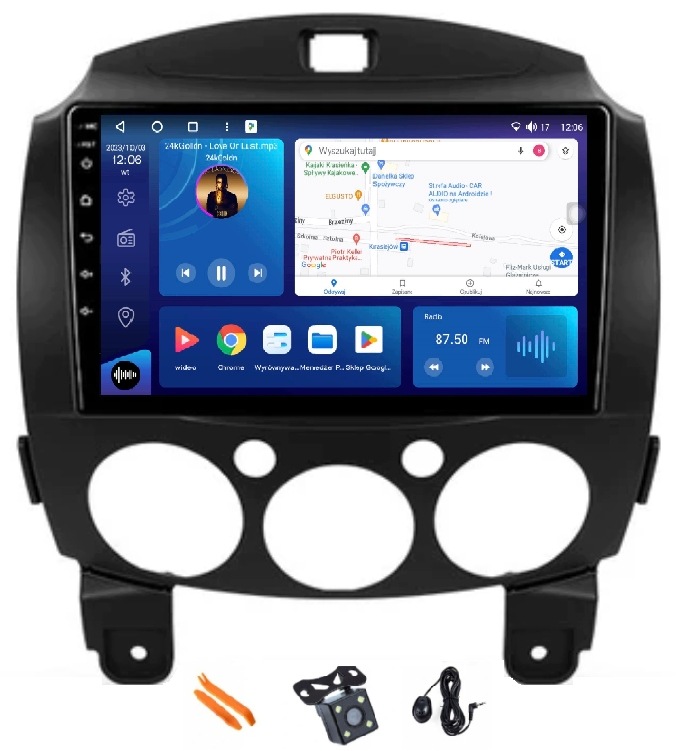Navigácia Radio Android pre Mazda 2 07-14 4/64GB CarPlay Lte 4G Gps