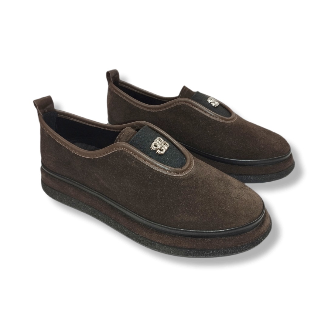 Bombonella dámské polobotky P593 32 T27 loafersy semišová hnědá r 37