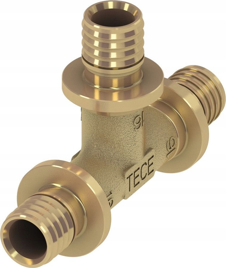 

Tece Trójnik 16x16x16 mm mosiądz TECEflex 760016