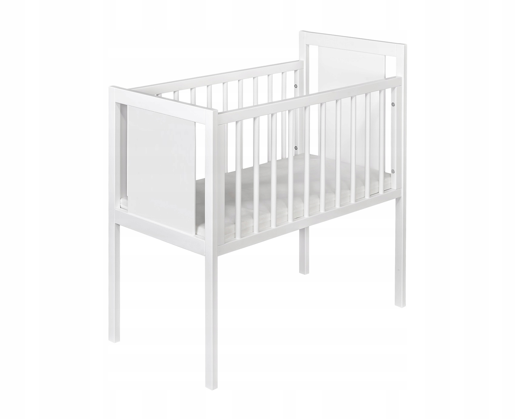 Łóżeczko dostawne BIAŁY 80x40 MATERAC Sonia Długość 80 cm