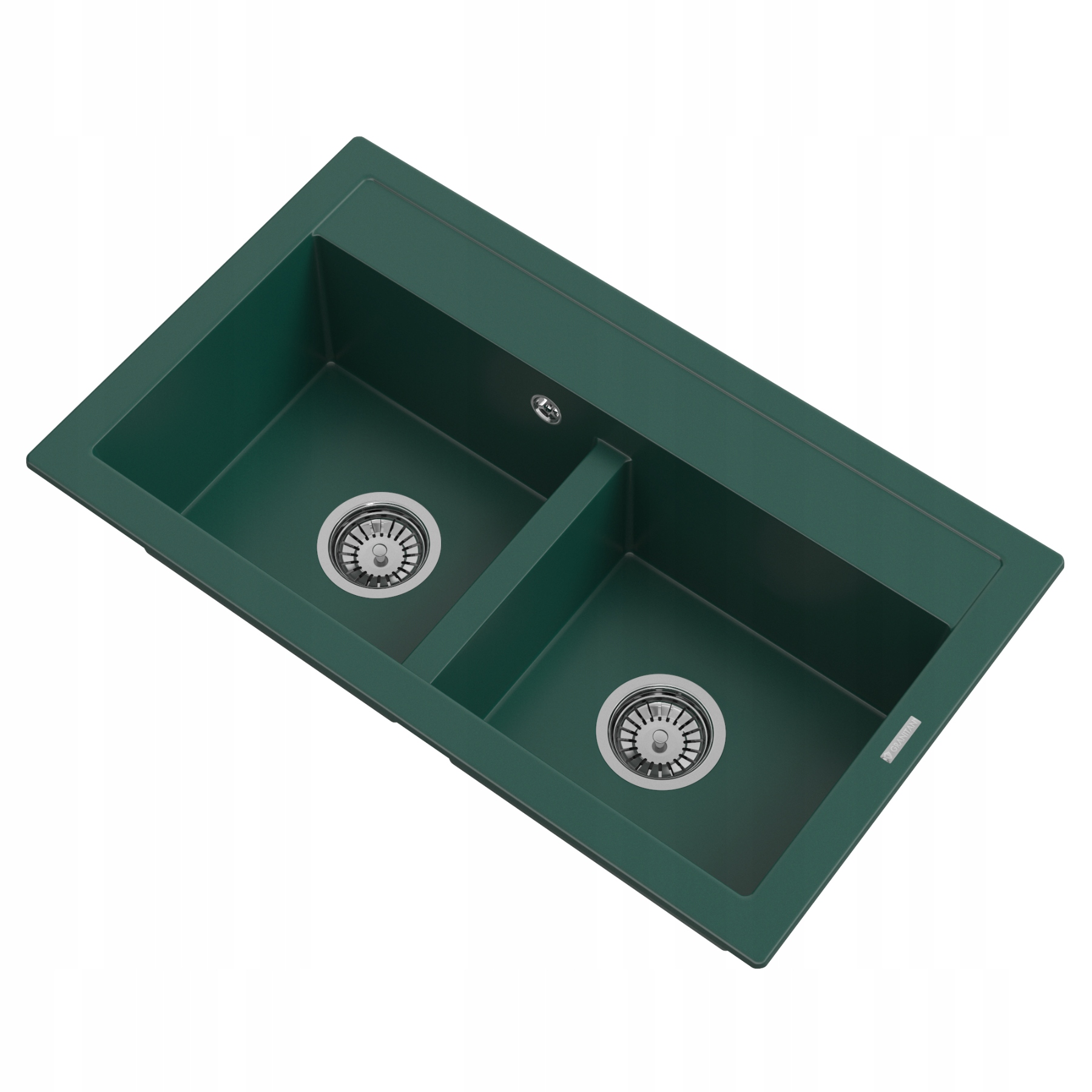 Granitový Dvojkomorový Drez Duet Fľašová Zelená