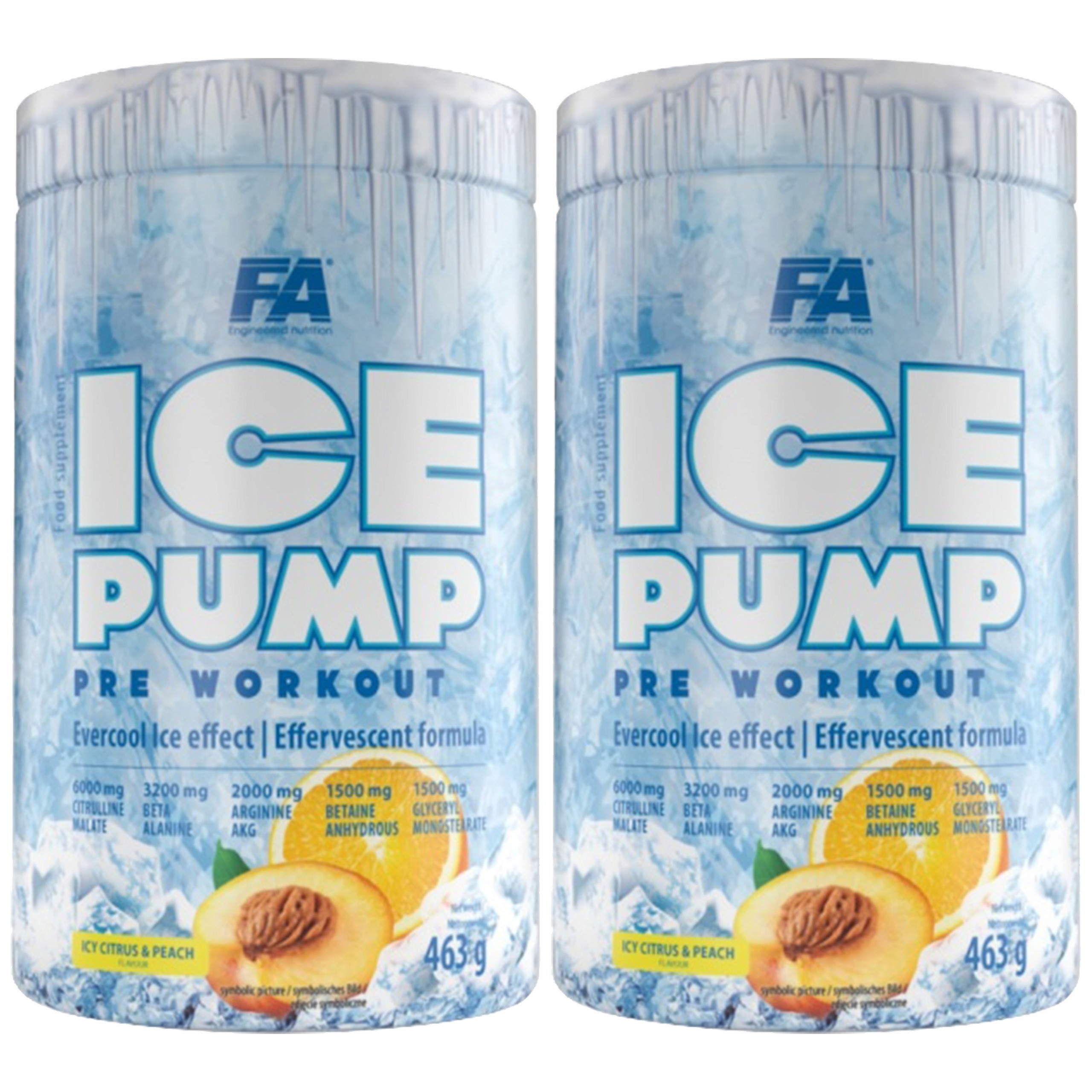 2x Ice Pump Citrulin Beta-alanin Arginin Svalová Pumpa Energie