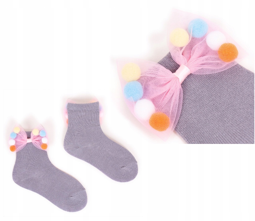 

Skarpetki bawełniane Yo! z kolorową kokardką 27/30