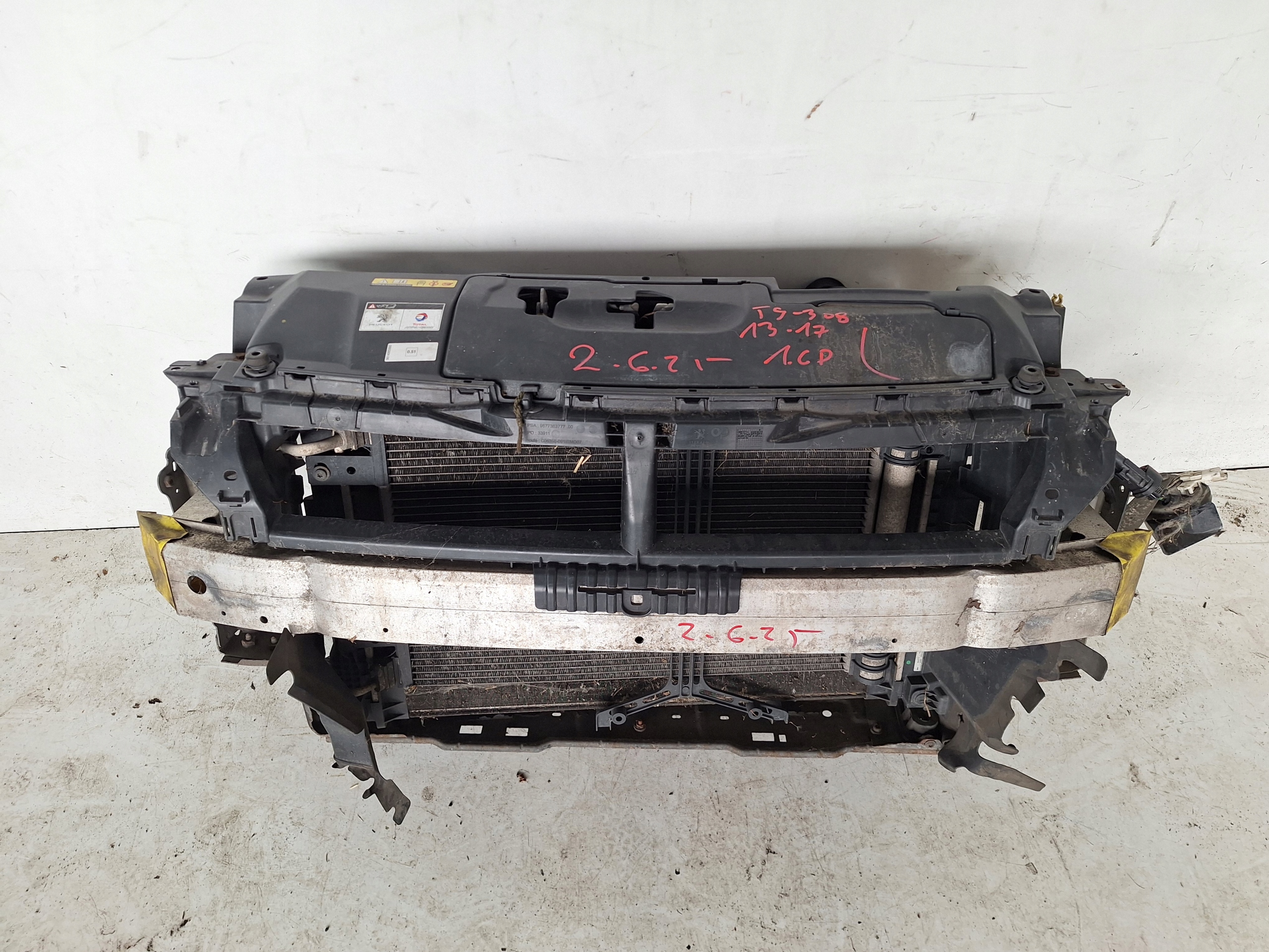PEUGEOT 308 T9 13-17 support panel for radiators + sider + support 1.6 HDI