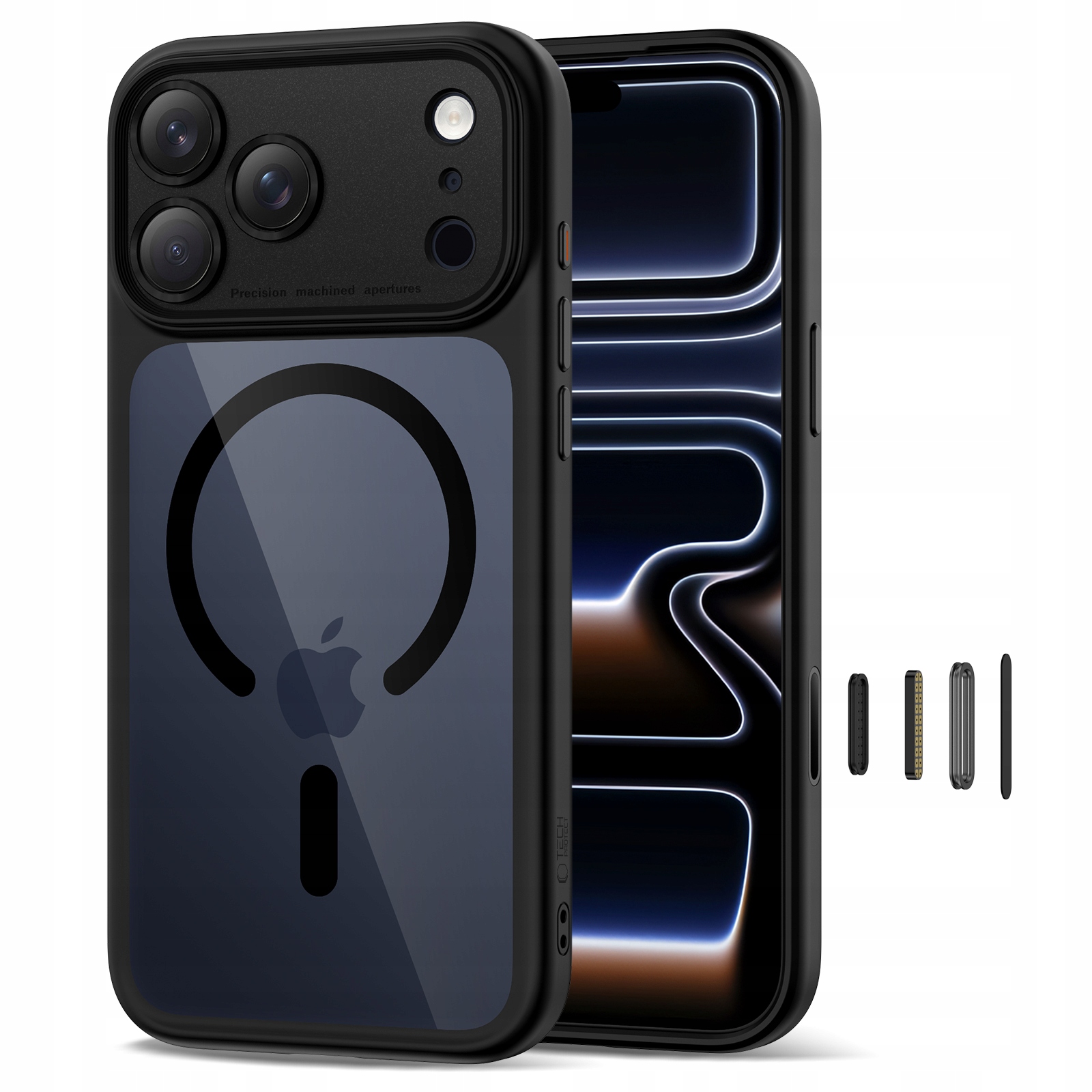 Tech- Protect Magpeak MagSafe Cc iPhone 17 Pro Black/ Clear Tech- Protect