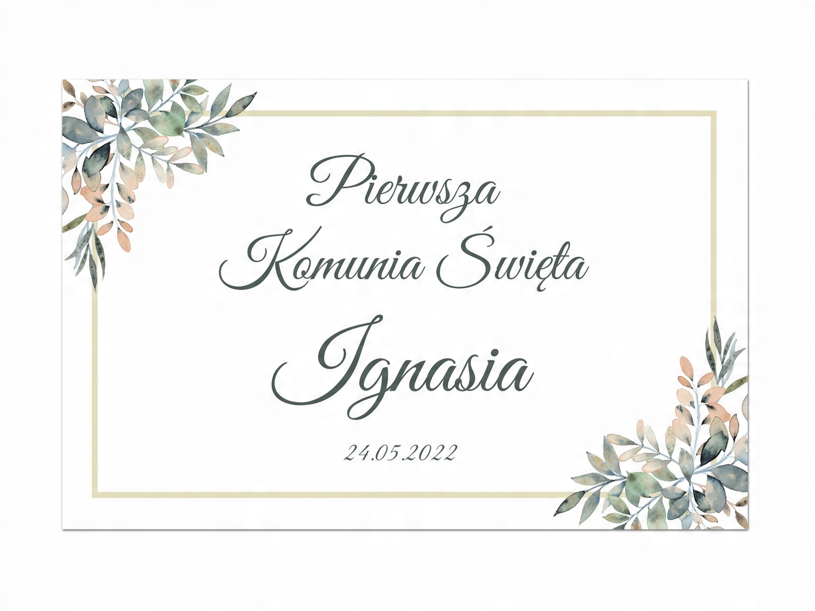 

Duży plakat komunijny Personalizowany 60x40cm
