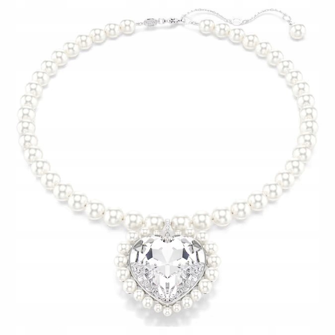 Náhrdelník Ariana Grande x Swarovski Křišťál bílý Křišťálová perla Ocel