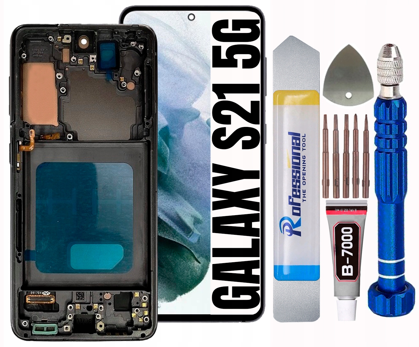 Displej Pro Samsung Galaxy S21 5G G991 G991B Incell LCD Rámeček Šedý