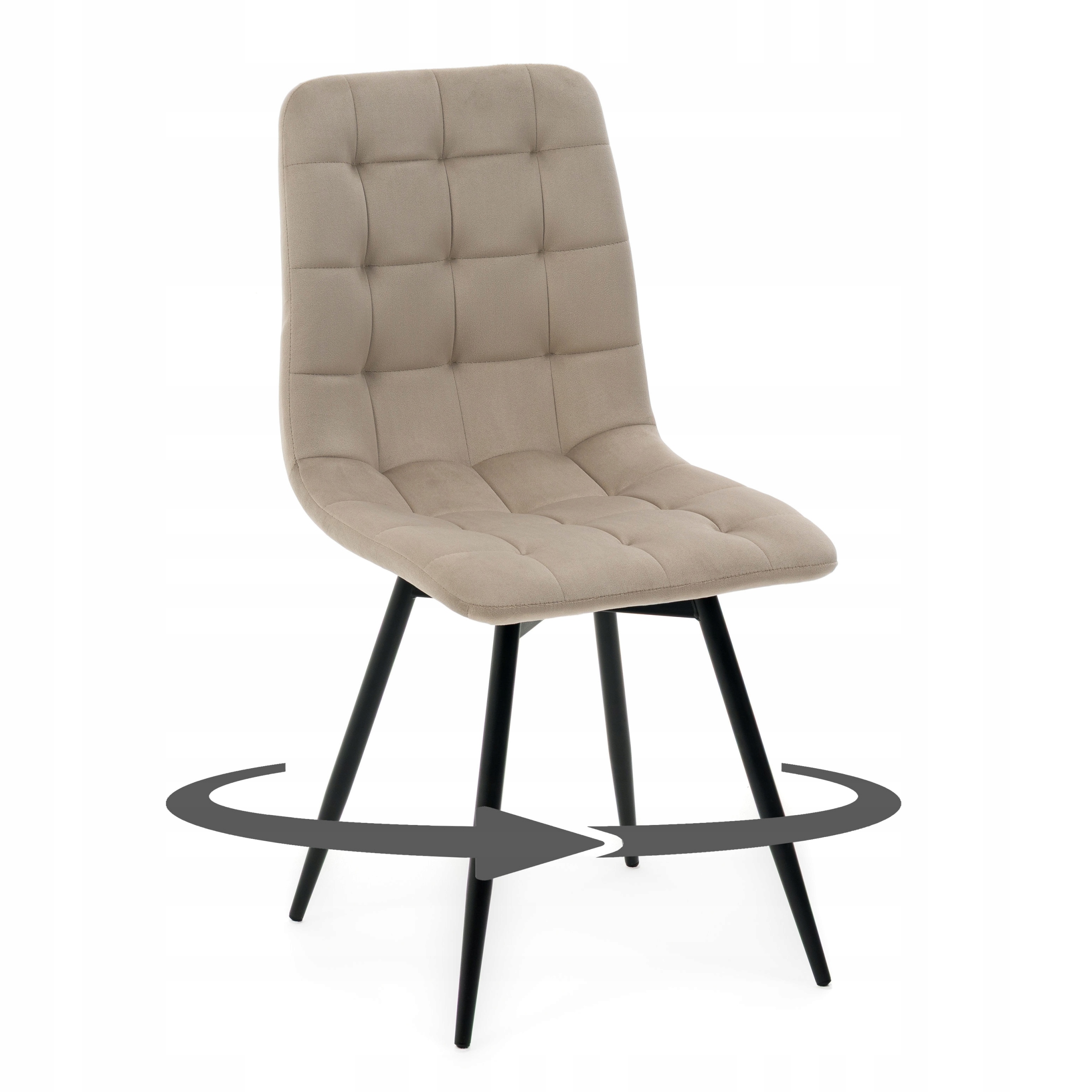 Otočné Čalouněné Křeslo Do Obývacího Pokoje Velur Samet Arco Tmavě Béžové