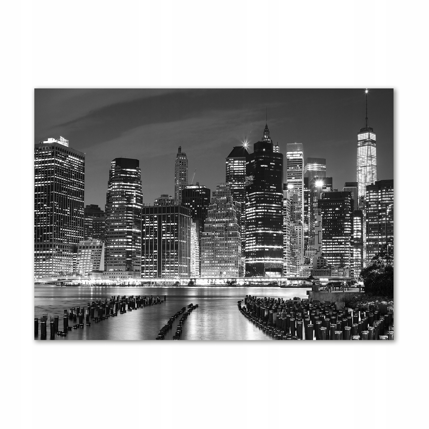 

Foto obraz szkło hartowane Manhattan nocą 100x70