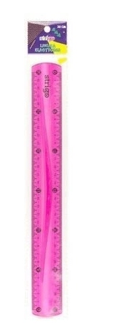 LINIJKA PLASTIKOWA STRIGO 30CM ELASTYCZNA RÓŻOWY