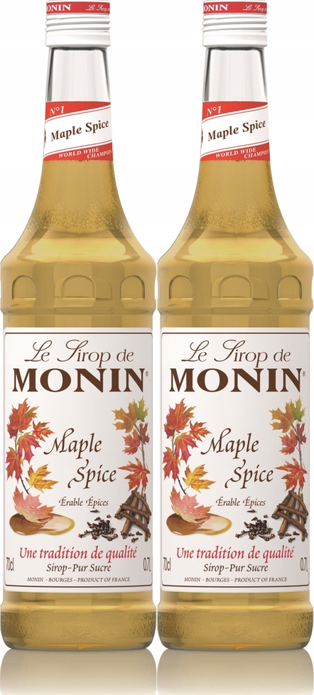 Syrop do kawy Monin Maple Spice klonowy 700ml x2