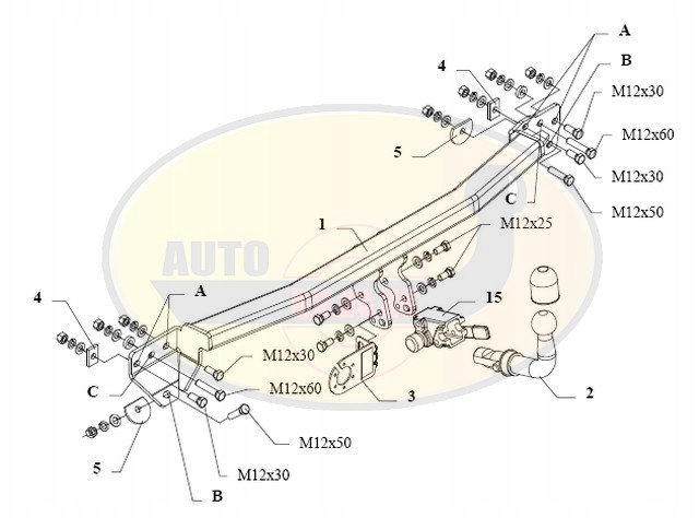 HAK HOLOWNICZY + 7 PIN NISSAN SUNNY Traveller Producent Auto-hak