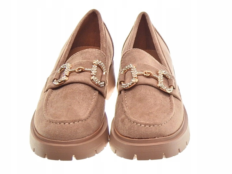 Zamszowe mokasyny półbuty Khaki r.39 Rozmiar 39