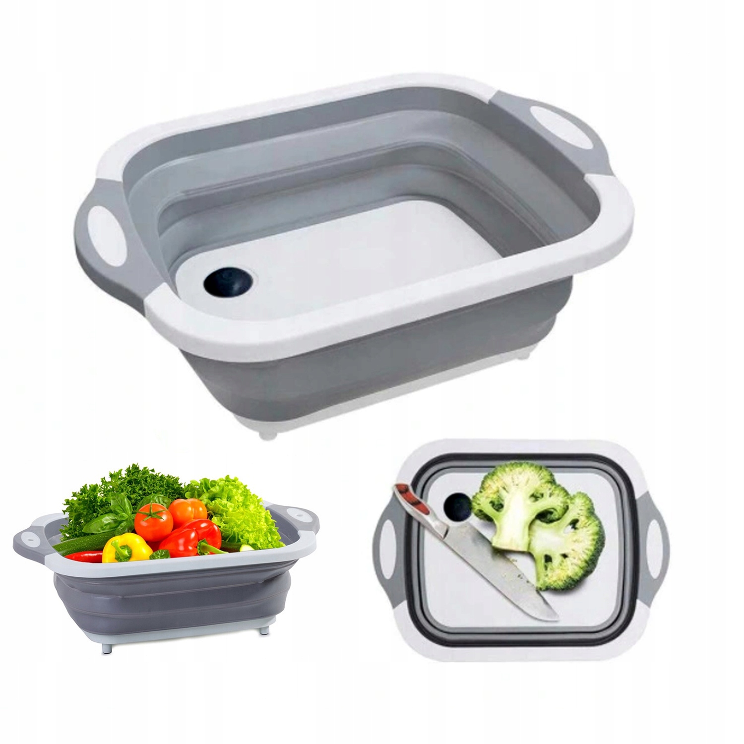 Składana miska turystyczna z odpływem deska zlew