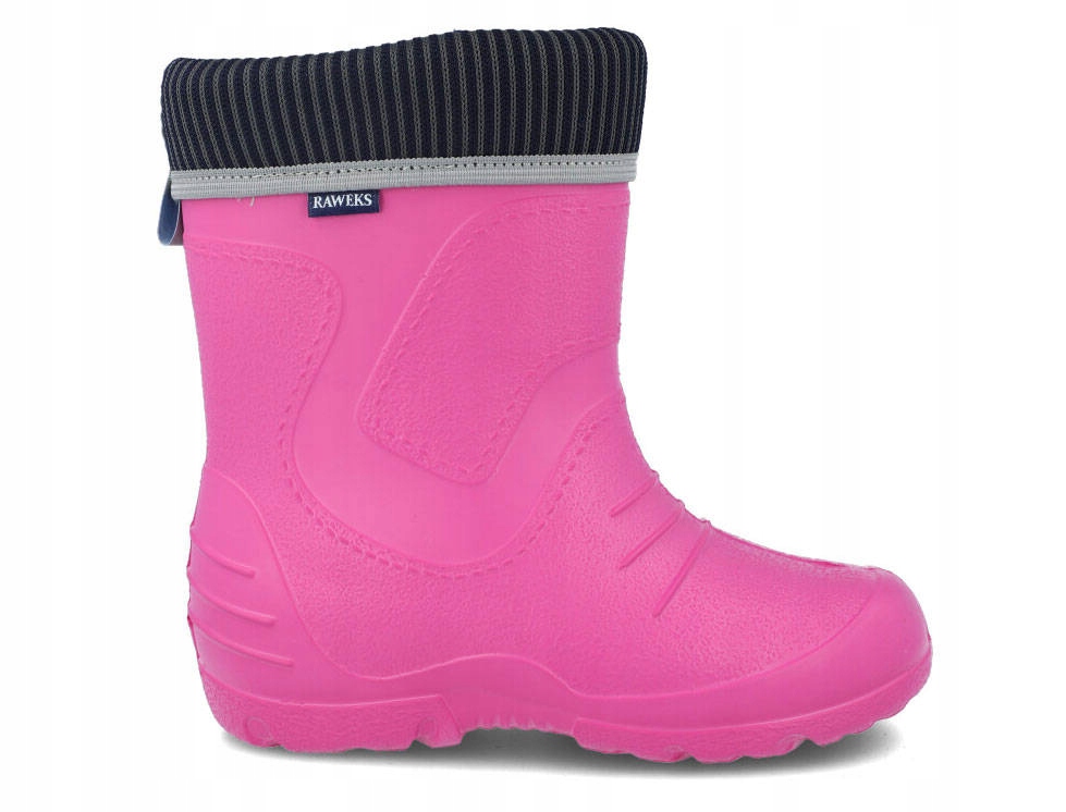 Kalosze dziecięce całoroczne Raweks różowe r.24/25 Dodatkowe informacje Wkładka profilowana