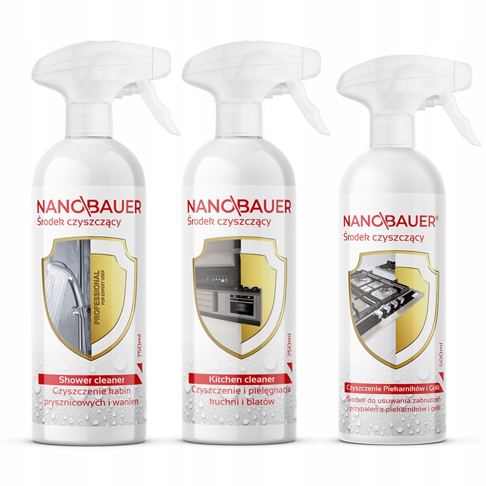 Levně Čistič kabiny 750 ml kuchyně 750 ml pro odstranění připálenin 500 ml Nanobauer