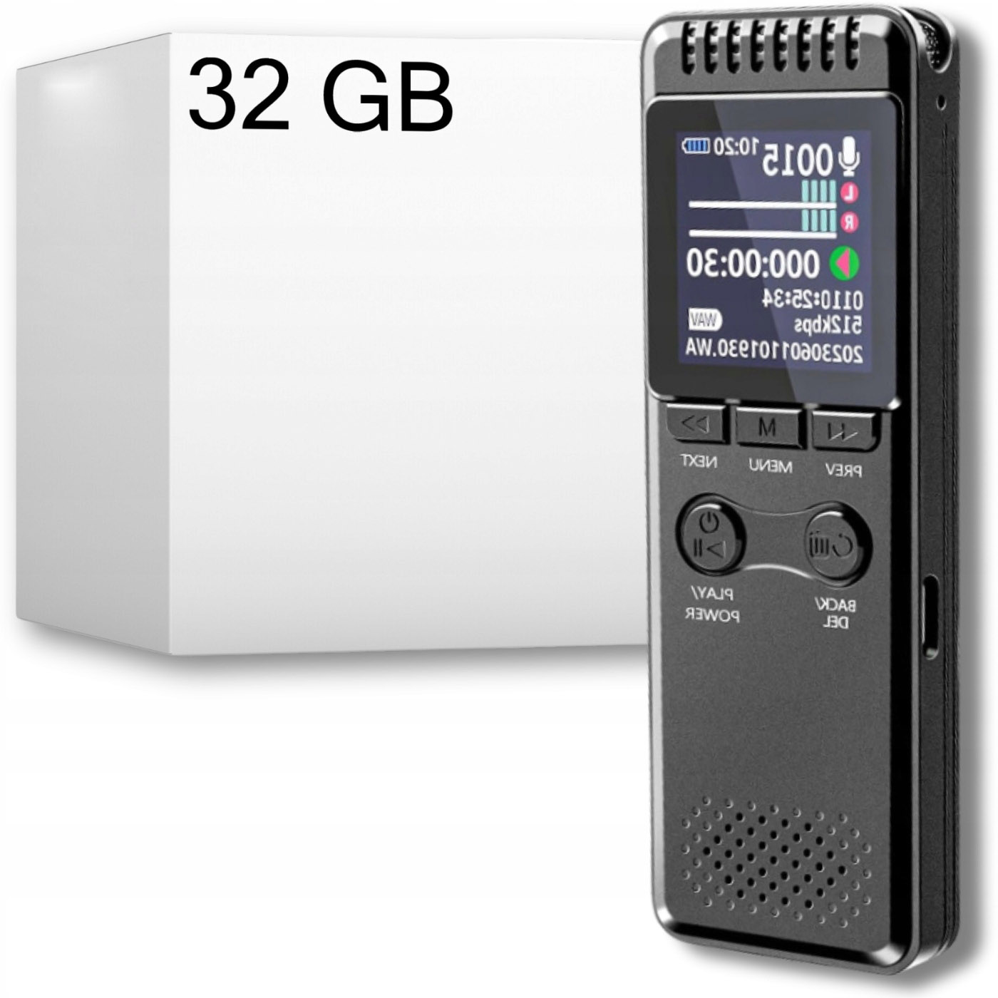 Miniaturní digitální špionážní diktafon Malý Usb rekordér 32 Gb
