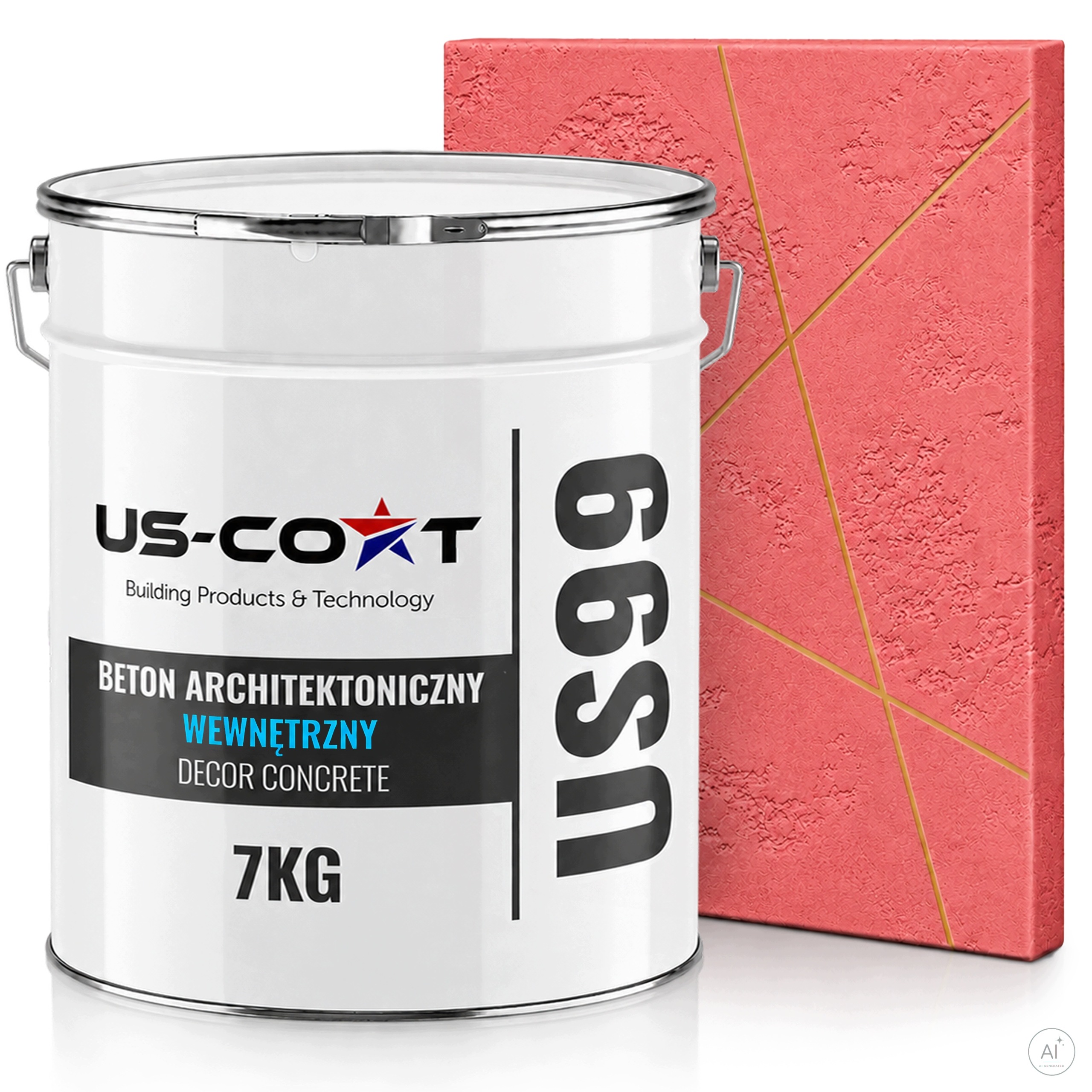 Vnitřní Architektonický Beton Barva Růžová H3631 5m2 7kg Omítka Na Zeď