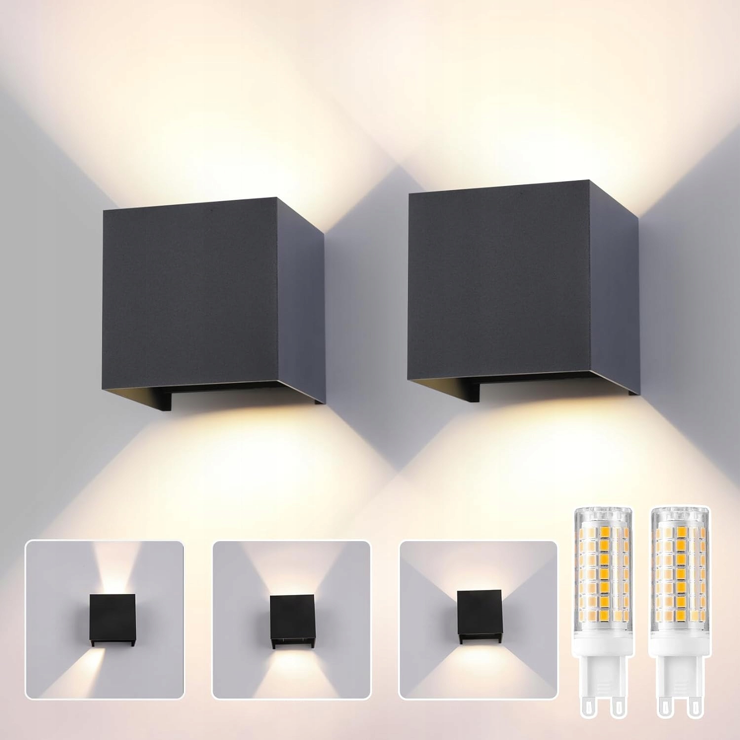 Led lampy pro venkovní i vnitřní použití, vyměnitelné, IP65, 2 ks