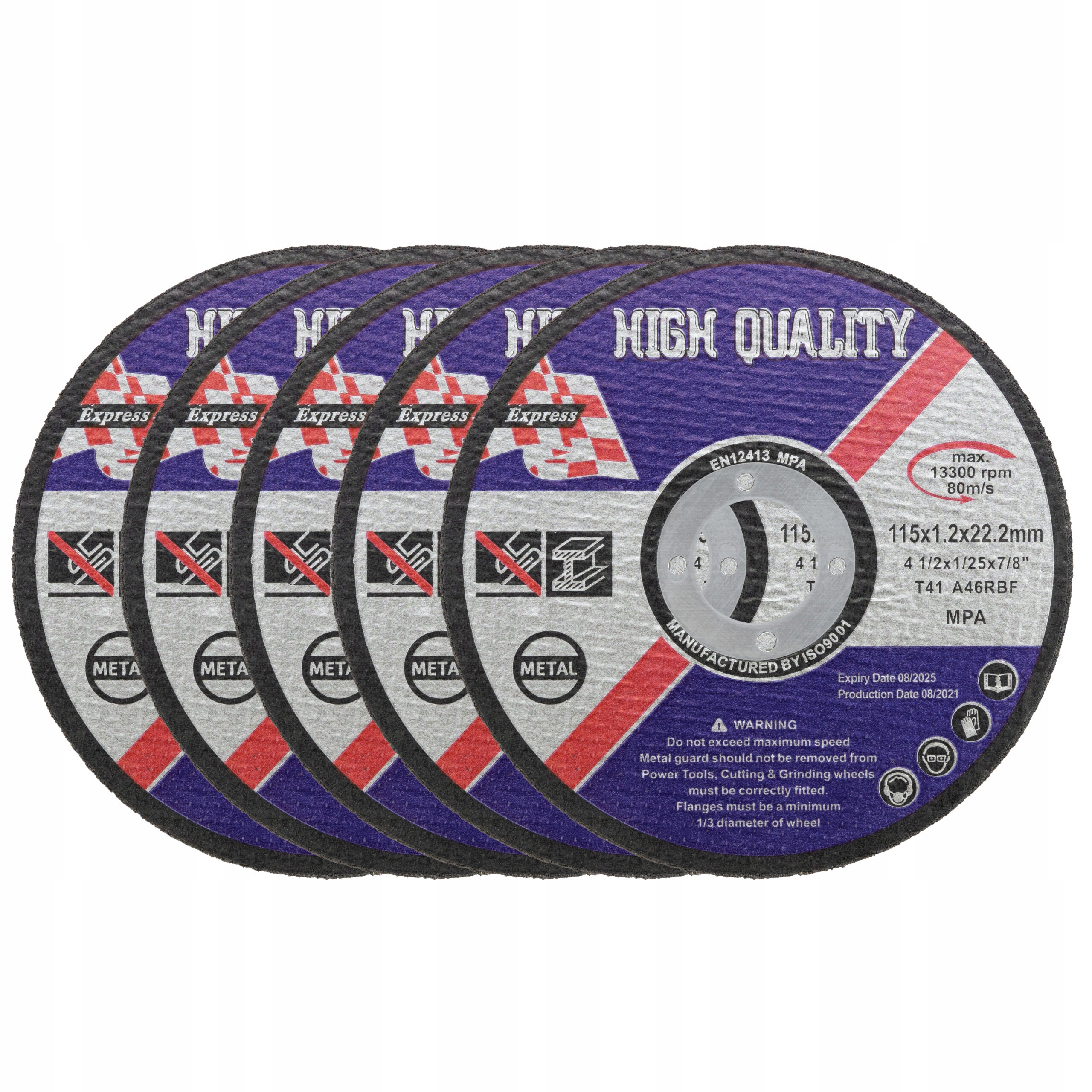 

Tarcza do cięcia metalu 5 szt. 115x1.2x22.2