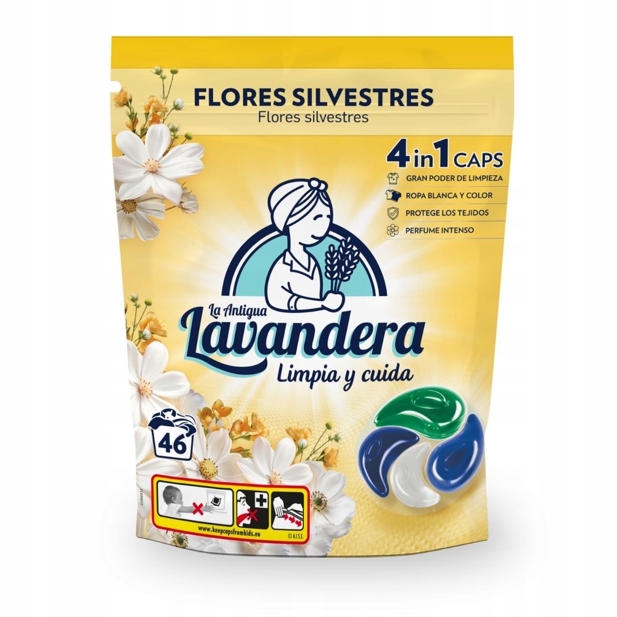 Kapsle na praní Lavandera Flores Silvestres Polní květy 46 x 22 g
