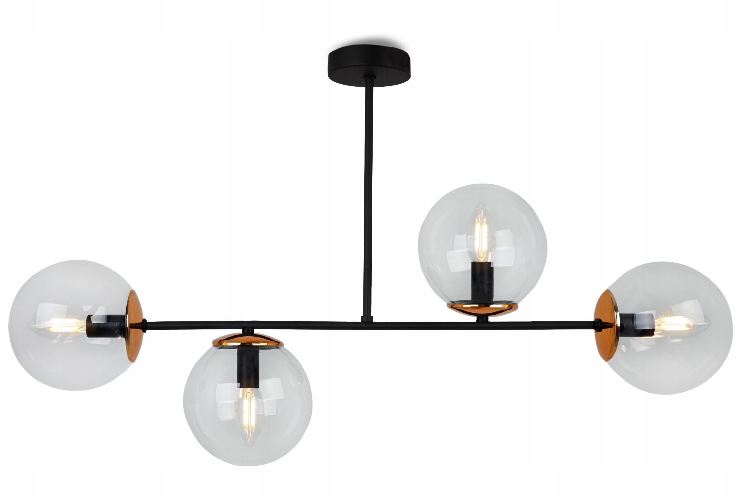 Závesná Stropná Lampa Luster Loft Sklenené Gule Glamour Moderná