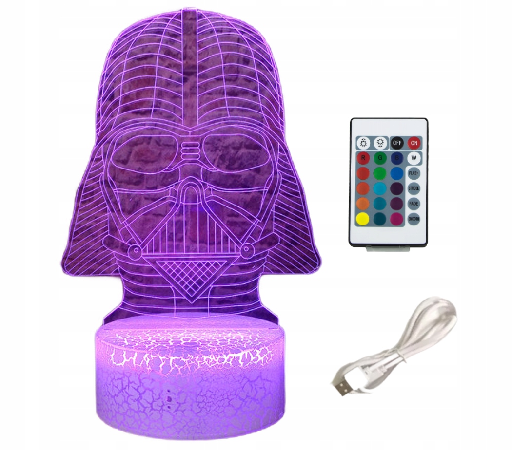 

Lampka Nocna Dla Dzieci Led 3D Gwiezdne Wojny