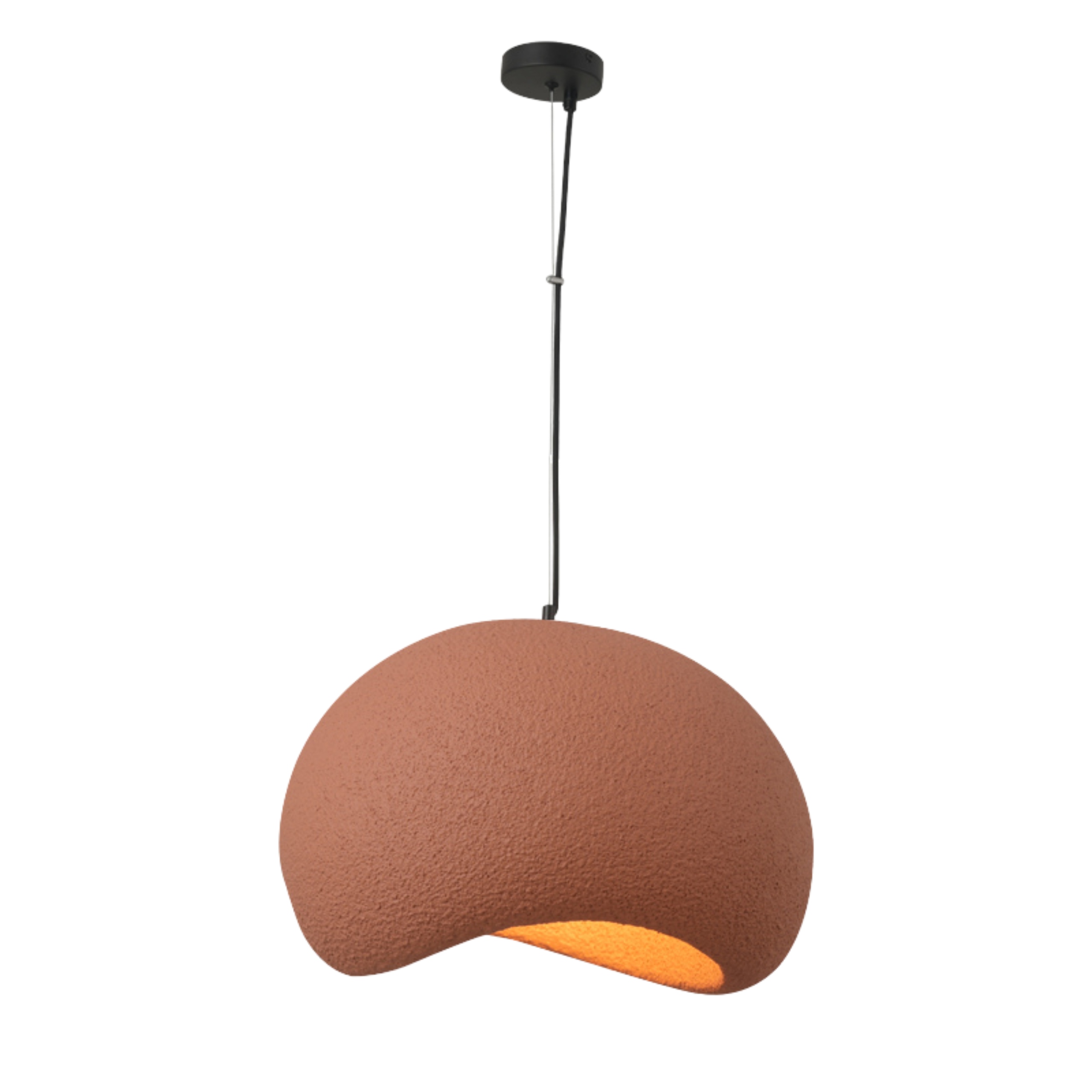 Lampa Wisząca Sufitowa Japandi Terakota Cegła Organiczna Skandynawska Boho