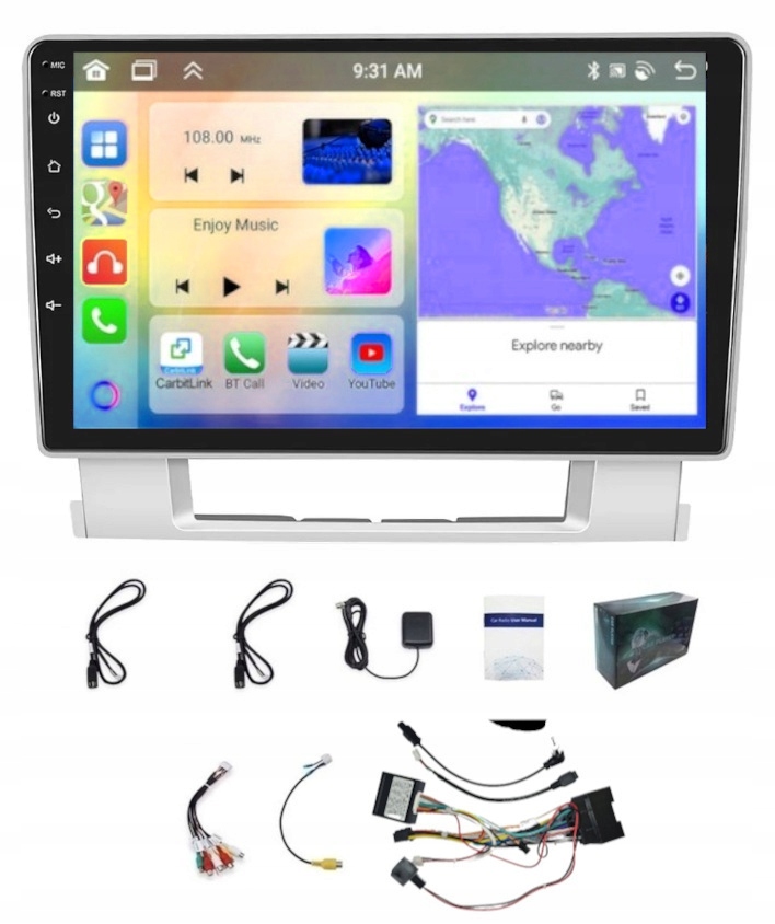 Rádio Navigace Carplay Opel Astra J 2009-15 Wifi Android 4GB 64GB