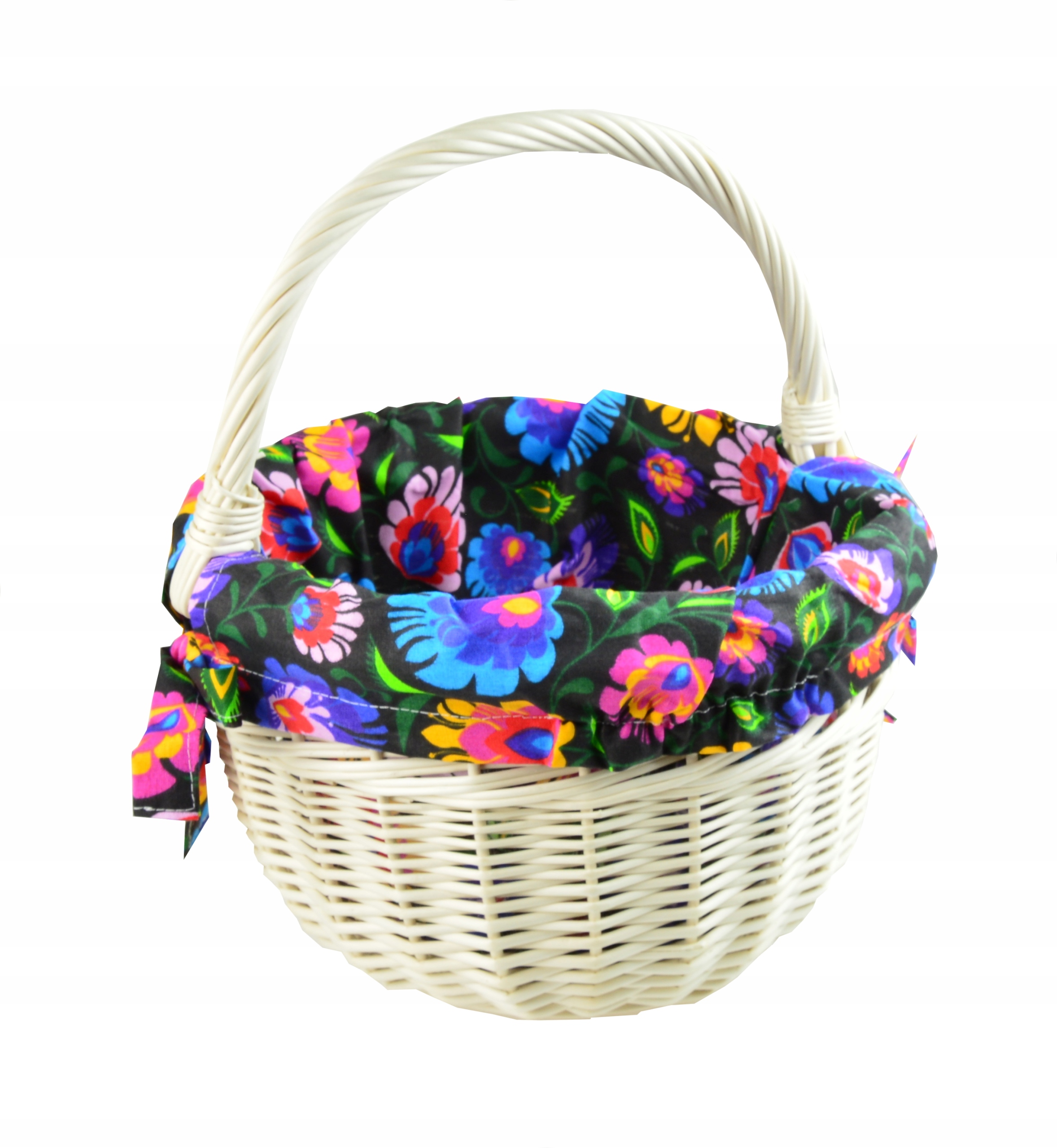 KOSZYK NA PIKNIK wiklinowy kosz + WKŁAD, rozm. M