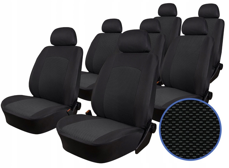 VW TOURAN 2003-2015 7 osób POKROWCE szyte na miarę